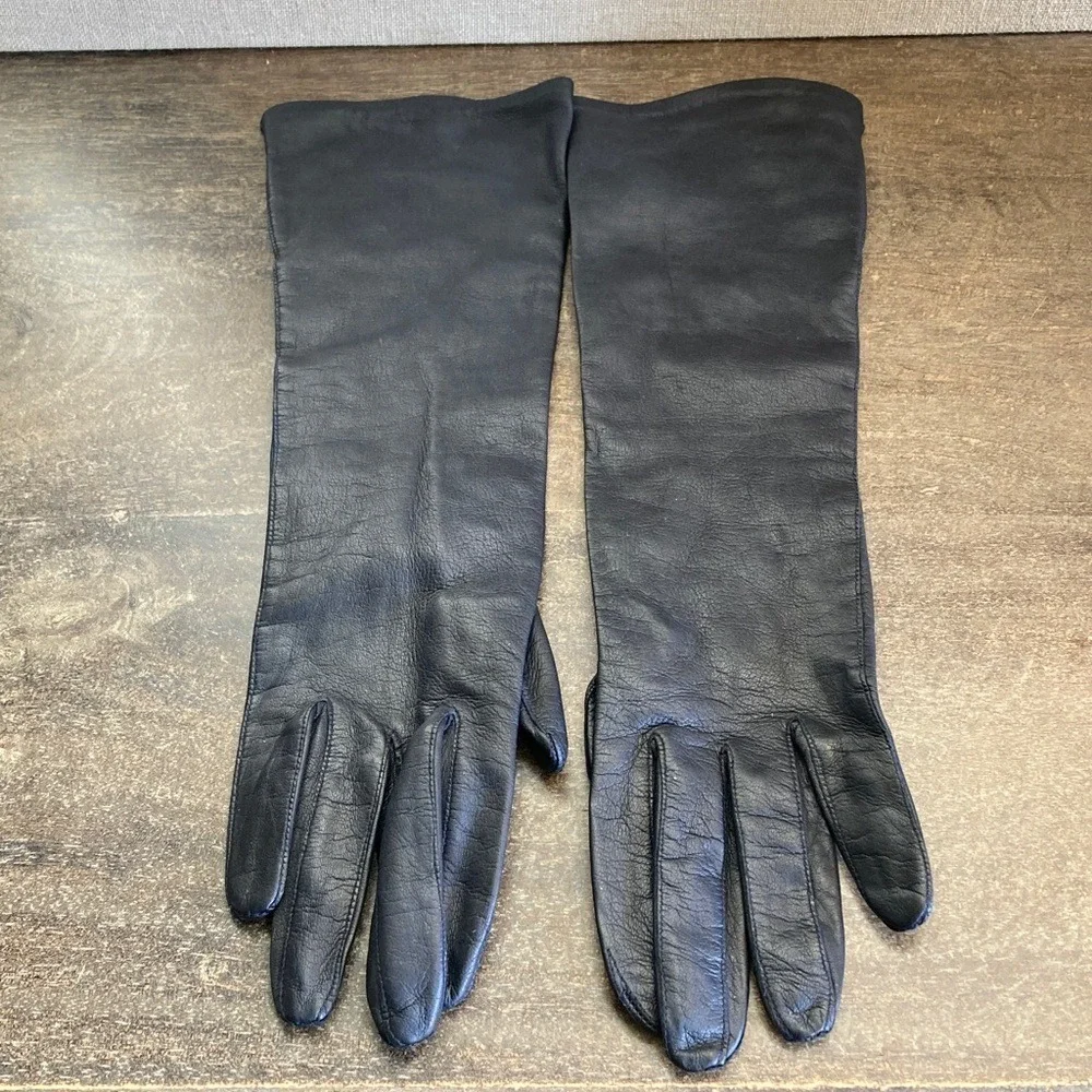 VTG‎ Elegant Black Kid Leather 12.5